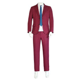 Movie Joker 2 (2024) Arthur Fleck Joker Red Suit Outfits Cosplay Costume Halloween Carnival